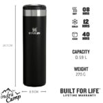 ابعاد ماگ استنلی STANLEY مدل AEROLIGHT TRANSIT 590ml